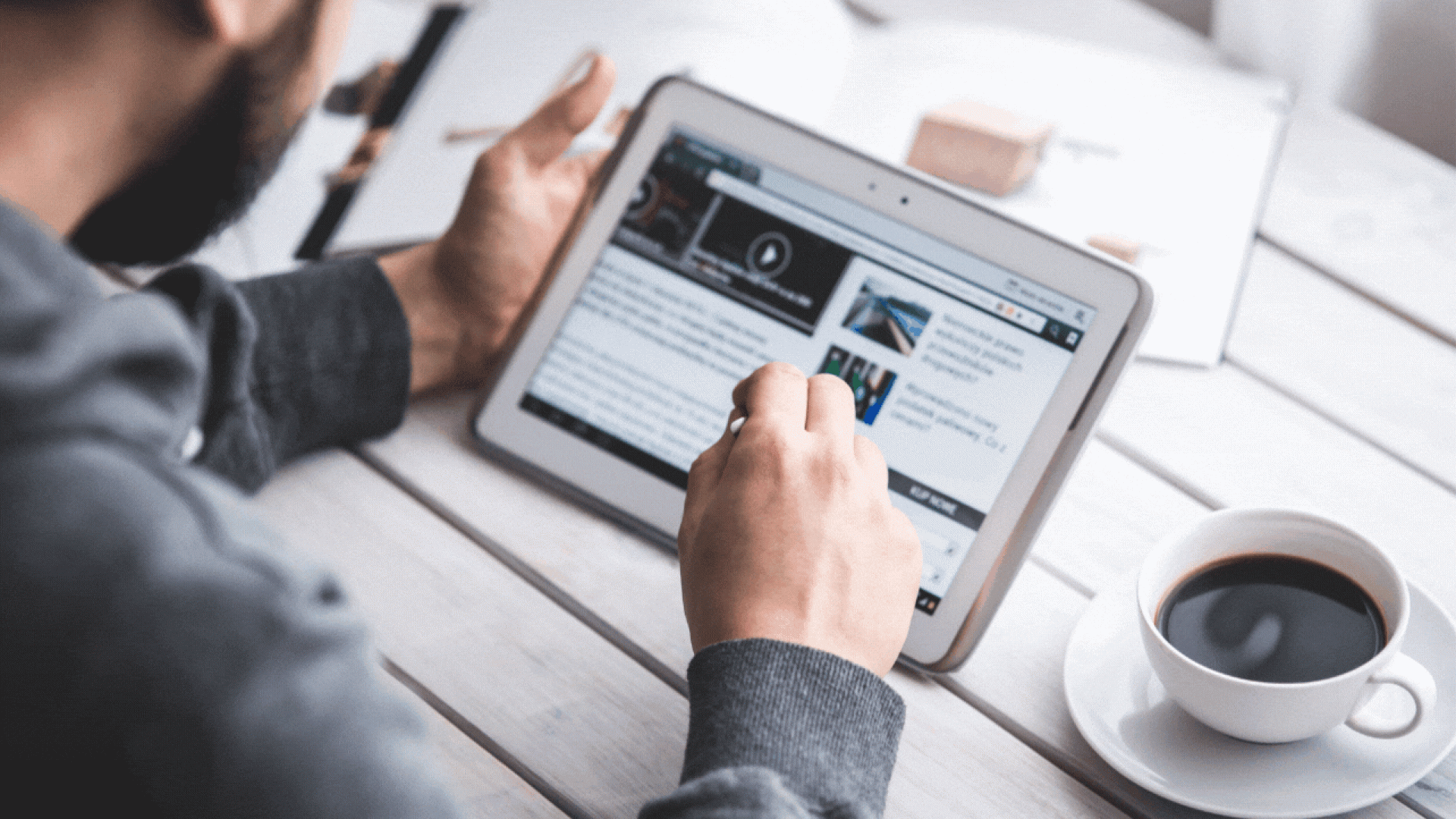 ipad on desk